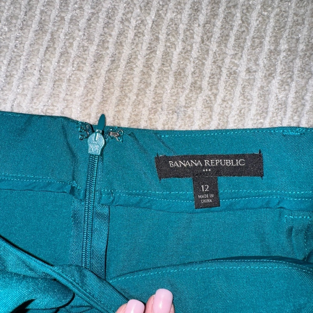 Banana Republic Teal A-Line Skirt - Picture 3 of 4